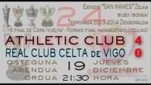 1/16 Copa (vuelta): Athletic 4 - RC Celta de Vigo 0 (19-12-13)