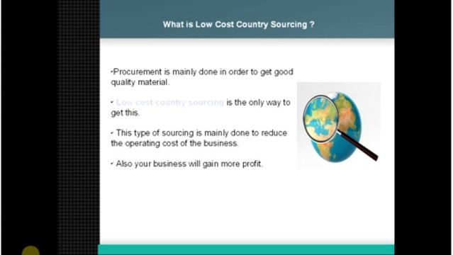 Factors of Low Cost Country Sourcing