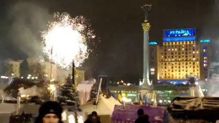 Download Video: Fireworks pay tribute to Kiev protesters