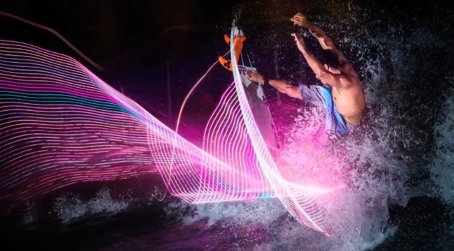Glow in the dark surfing - Surfing Lights - 2013