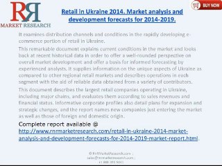 RnRMR: Retail Industry in Ukraine 2019