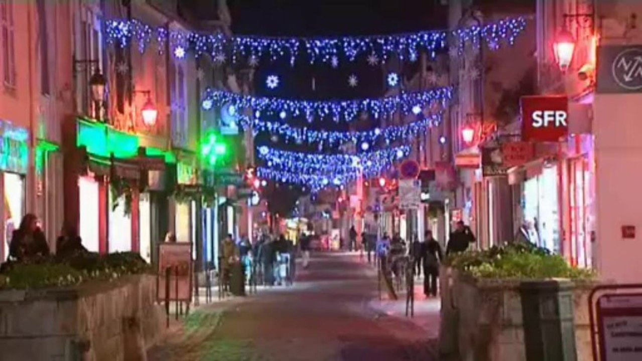 Les illuminations de la ville d'Auxerre en Bourgogne