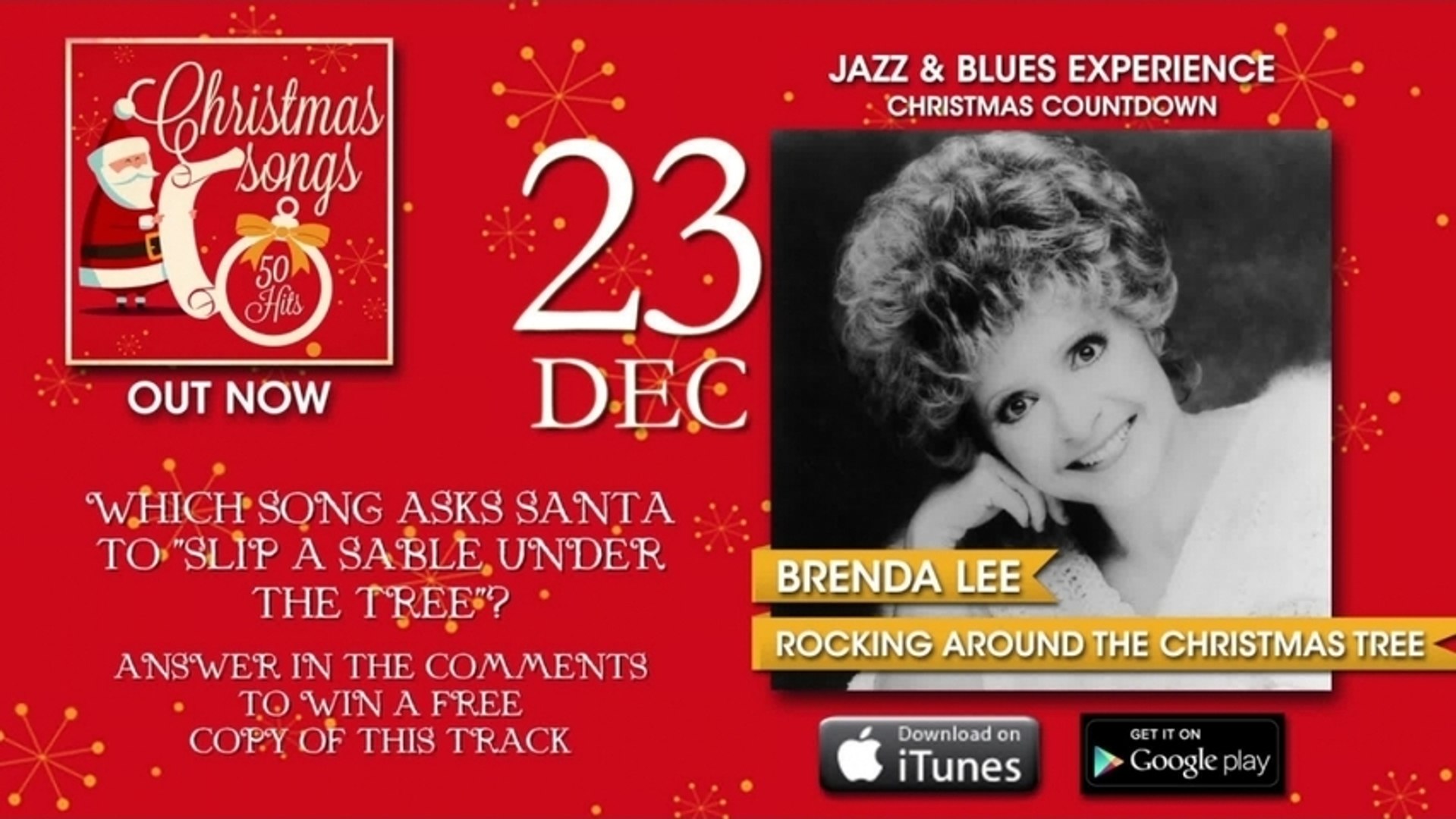 Christmas Songs - Advent Calendar - 23rd December (Brenda Lee) - Vidéo  Dailymotion