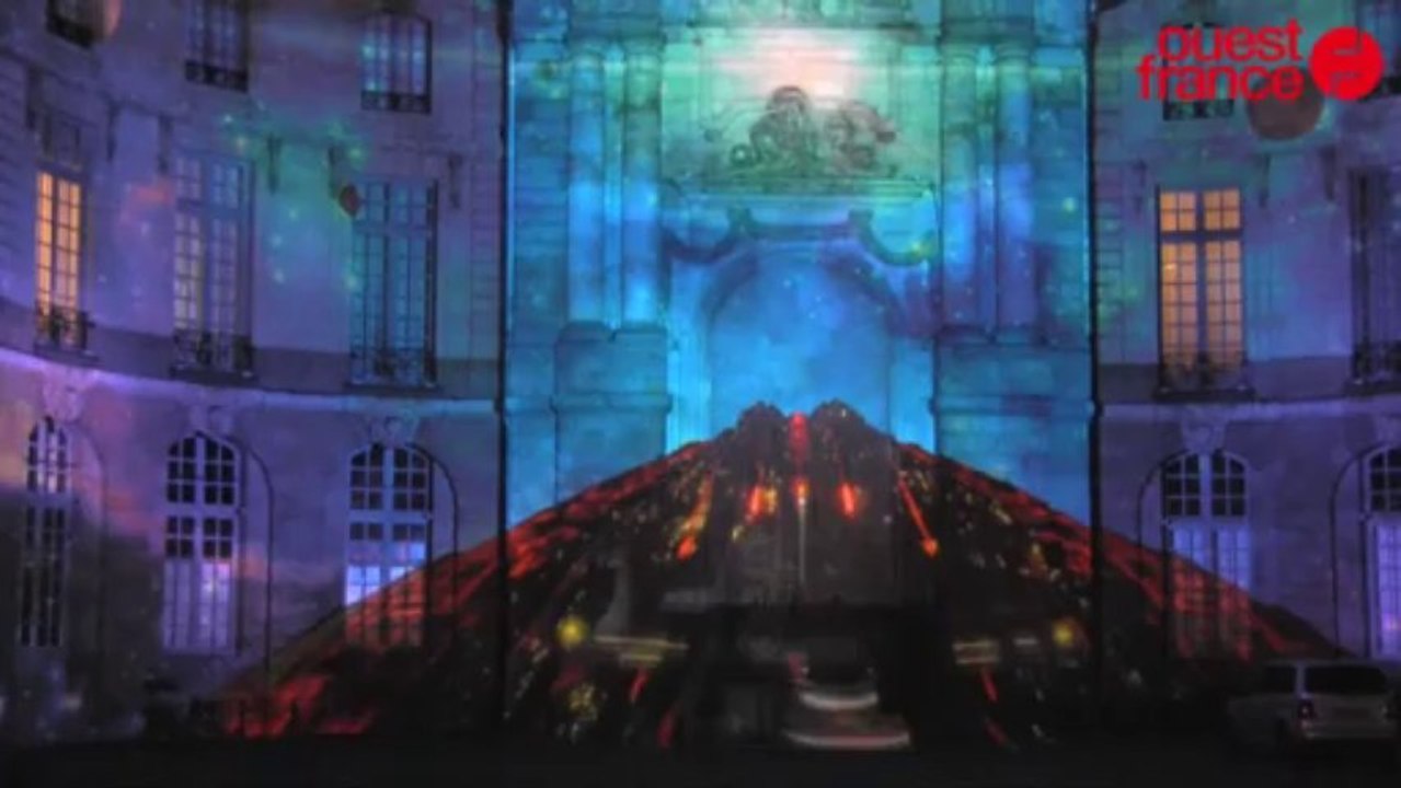 Illumination noel hotel de ville rennes