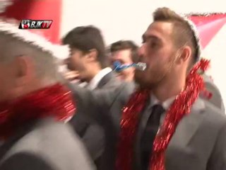 Beşiktaşlı futbolcular kamera karşısında