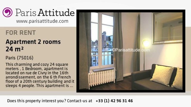 1 Bedroom Apartment for rent - Auteuil, Paris - Ref. 6801