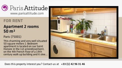 1 Bedroom Apartment for rent - Place Vendôme, Paris - Ref. 2355