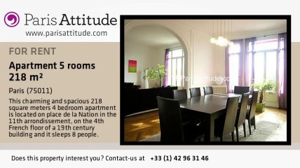 4 Bedroom Apartment for rent - Nation, Paris - Ref. 1723