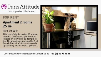 1 Bedroom Apartment for rent - St Paul, Paris - Ref. 8161