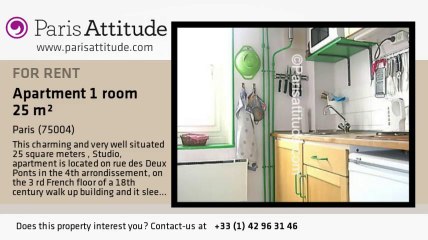 Studio Apartment for rent - Ile St Louis, Paris - Ref. 4082