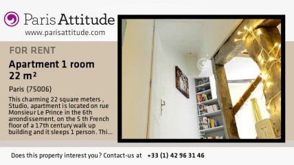 Studio Apartment for rent - Jardin du Luxembourg, Paris - Ref. 8558