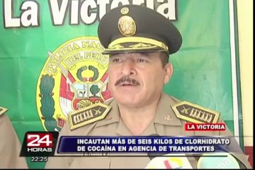 Incautan clorhidrato de cocaína en agencia de transporte en La Victoria