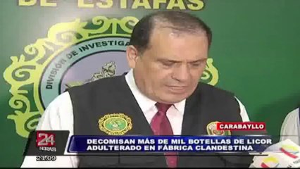 Carabayllo: incautan más de 1,000 botellas de licor adulterado
