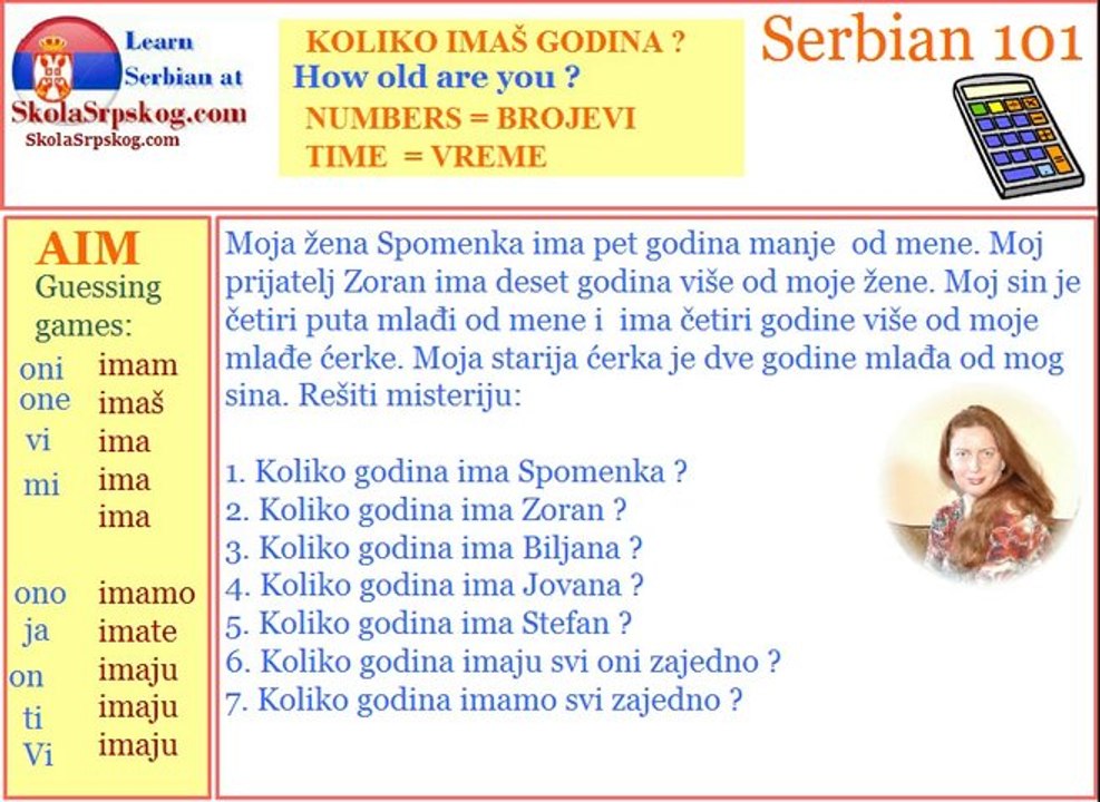 Serbian 101 - To Have and Numbers and Comparatives
