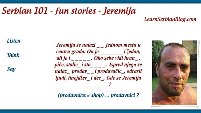 Serbian 101 - Reading Practice: Where is Jeremija ?
