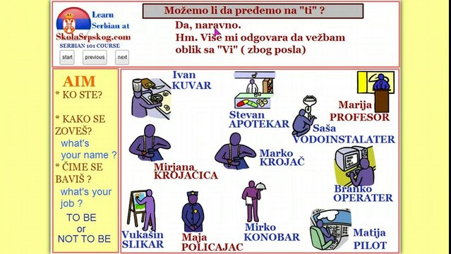 Serbian 101 - Formal and Informal Addressing in Serbian