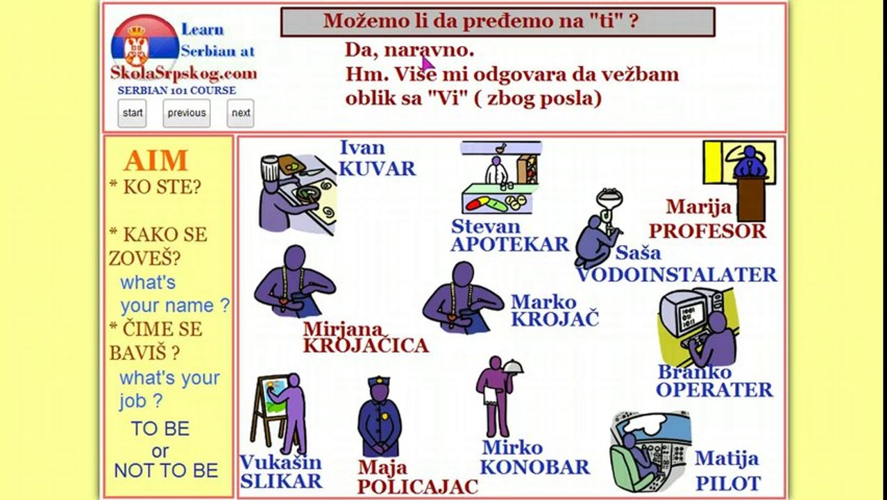 Serbian 101 - Formal and Informal Addressing in Serbian