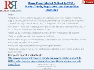 RnRMR: Power Industry in Kenya 2030
