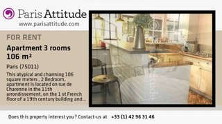 2 Bedroom Apartment for rent - Charonne, Paris - Ref. 8343