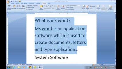 Microsoft Word in Urdu Lesson 01