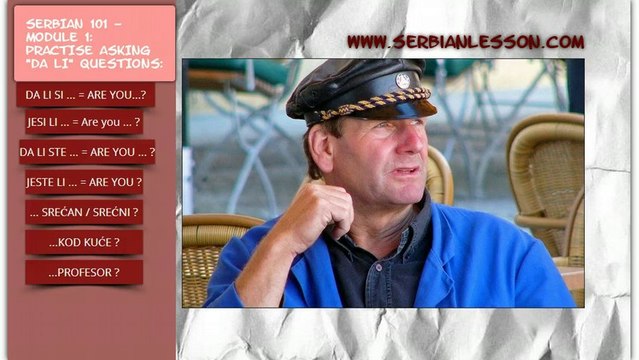 Serbian Language 101 - To Be Exercise