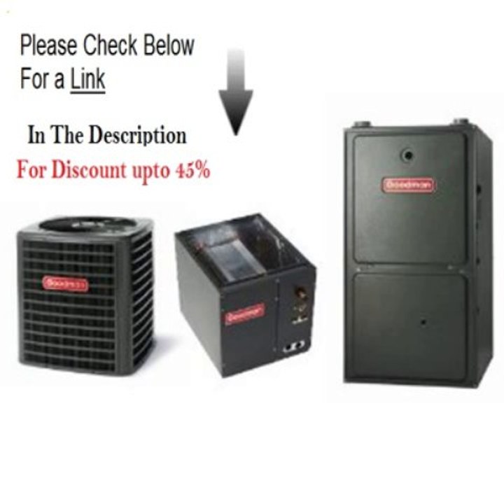 Clearance Goodman R410A 14.50 SEER Complete Split System Dual Fuel 3 Ton SSZ140361, CAPF3743D6, GMH951155DX,