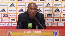 Conférence de presse RC Lens - FC Istres (1-2) : Antoine  KOMBOUARE (RCL) - José  PASQUALETTI (FCIOP) - 2013/2014