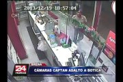Cámaras de seguridad registraron asalto en botica de Breña