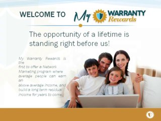 My Warranty Rewards Opportunity