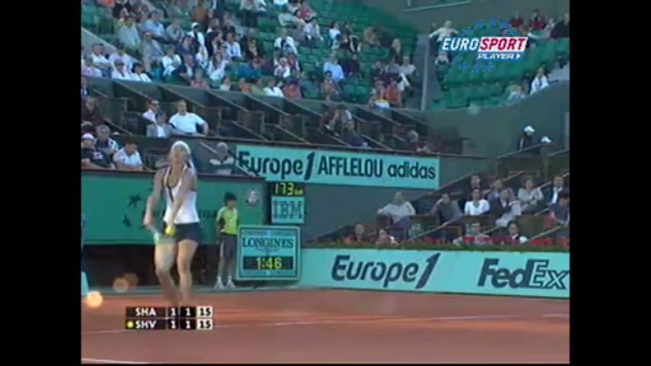 Roland Garros 2009 3rd Round Highlight Maria Sharapova vs Yaroslava Shvedova