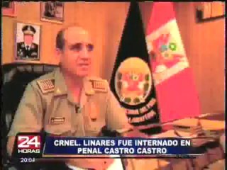 Coronel PNP Jorge Linares fue internado en penal Castro Castro