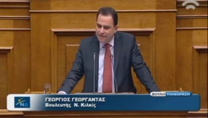 Ομιλία Γεωργαντά για την αναστολή πλειστηριασμών της πρώτης κατοικίας