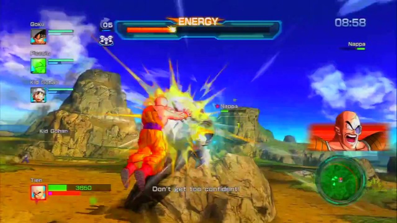Dragonball Z Battle of Z Tien Gameplay