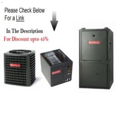 Clearance Goodman R410A 14 SEER Complete Split System Dual Fuel 3 Ton SSZ140361, CAPF3642D6, GMH951155DX