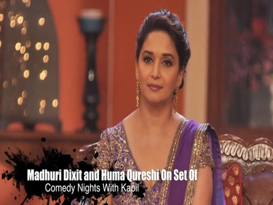 Madhuri Dixit And Huma Qureshi On Set Of Comedy Nights With Kapil