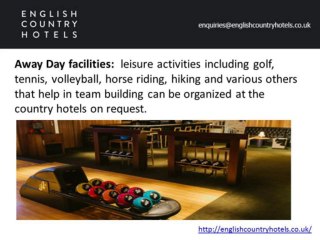 Reasons to choose a country hotel for your next conference