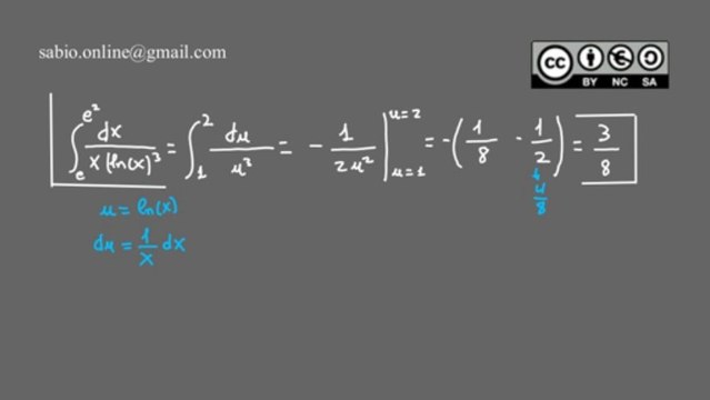 Integrales VII - Sustitución o cambio de variable