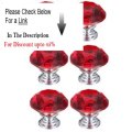Clearance 6 Pcs 40mm Crystal Glass Cupboard Wardrobe Cabinet Door Drawer Kitchen Knobs Handle