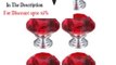 Clearance 6 Pcs 40mm Crystal Glass Cupboard Wardrobe Cabinet Door Drawer Kitchen Knobs Handle