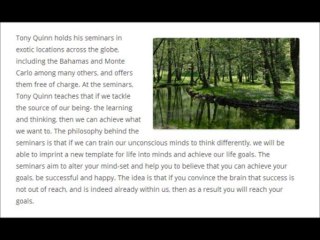 Human Potential Research Ltd – The Power of Tony Quinn’s Seminars