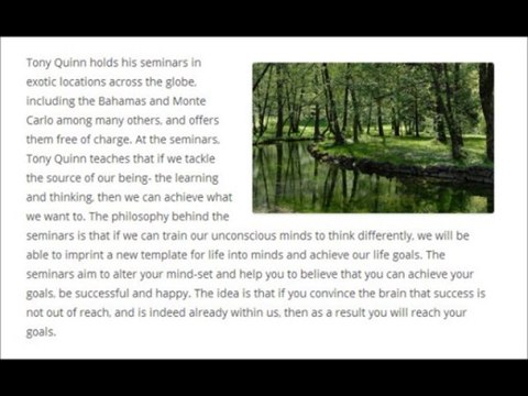 Human Potential Research Ltd – The Power of Tony Quinn’s Seminars