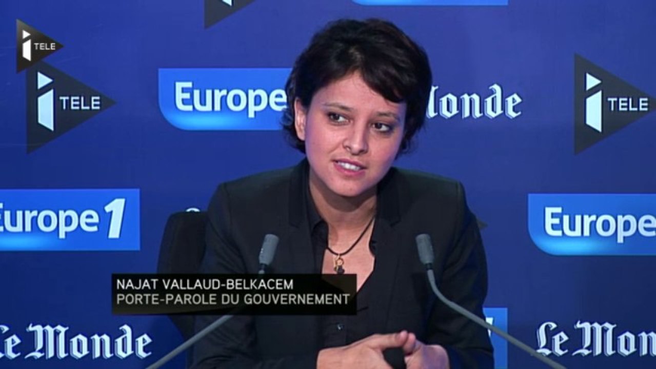Najat Vallaud-Belkacem au Grand Rendez-vous Europe1 iTélé LeMonde 1/3