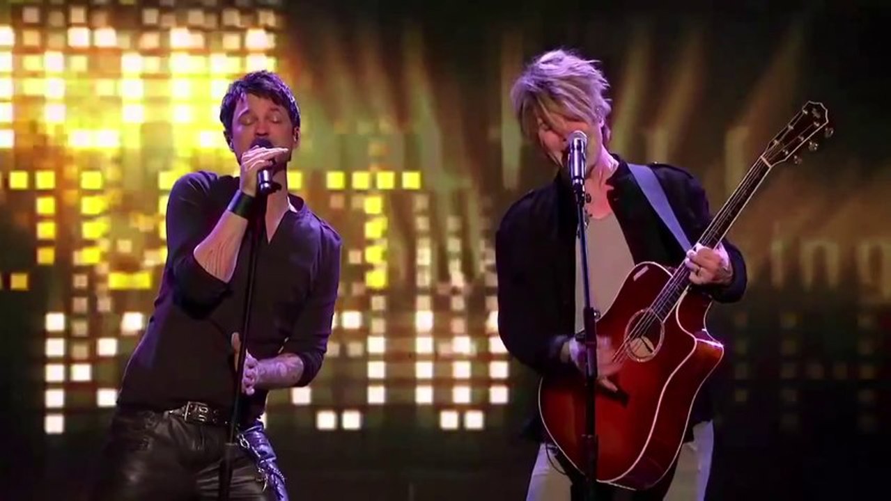 Top 3  Jeff Gutt Sings  Iris  with John Rzeznik - THE X FACTOR USA 2013 (1)