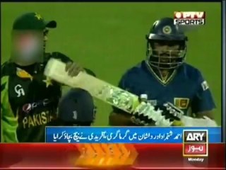 Ahmed Shehzad fined for pushing Dilshan