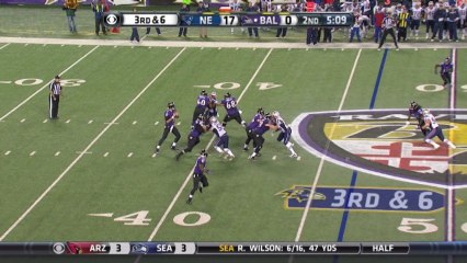 Patriots defense, sack, 5-yd loss