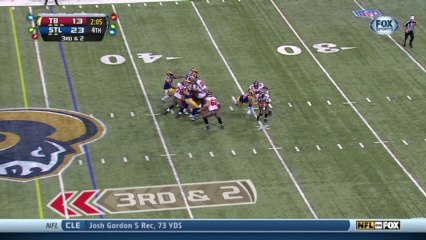 Rams defense, sack, 8-yd loss