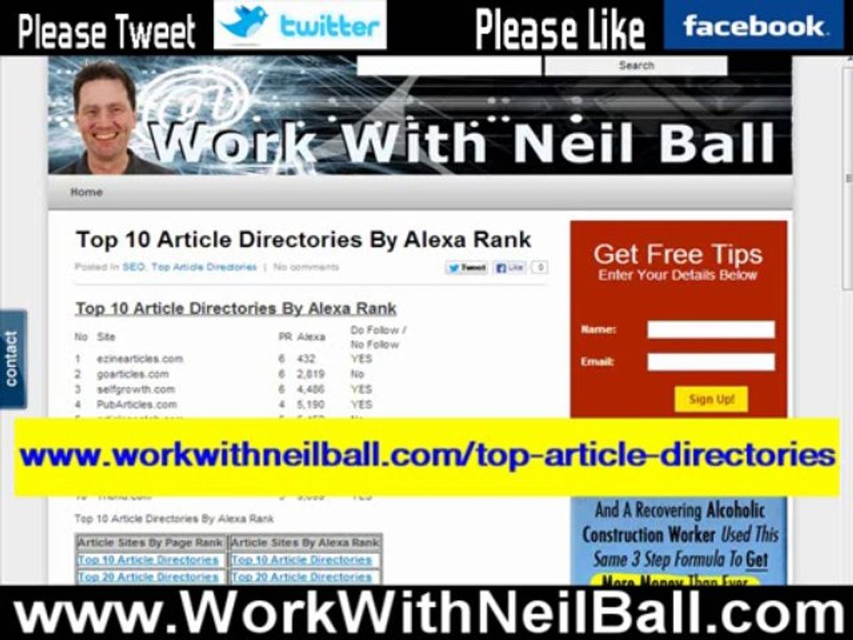 Top 10 Article Directories Sorted By Alexa Rank