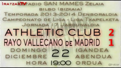 Jor.17: Athletic 2 - Rayo Vallecano 1 (22/12/13)