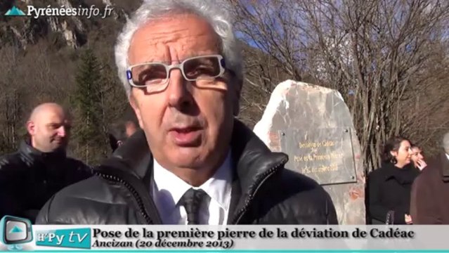 [HAUTES-PYRENEES] 1re pierre pour la déviation de Cadéac (20 décembre 2013)