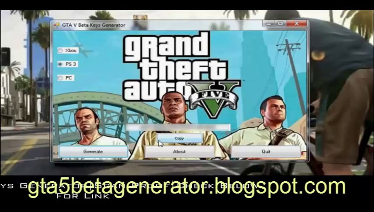 GTA 5 Key Beta Generator PC PS3 XBOX NO SURVEY FREE